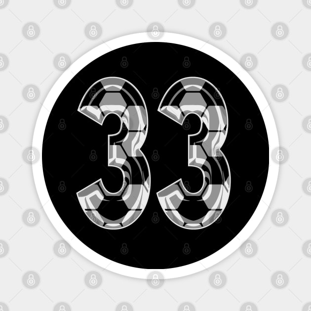 Soccer Number 33 Soccer Jersey #33 Soccer Mom Player Fan Magnet by TeeCreations